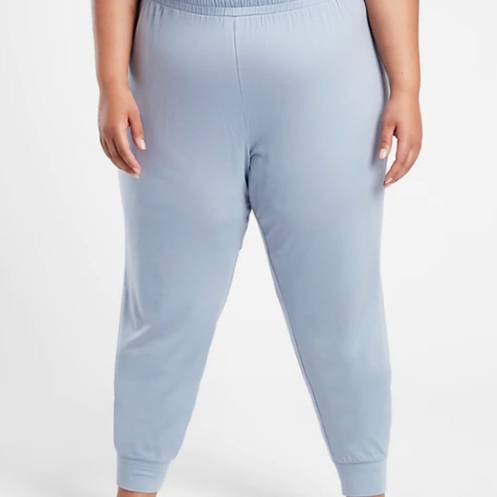Athleta Nighttime Bliss Sleep Women's Jogger Light Blue Size 1X NWT - Picture 2 of 5